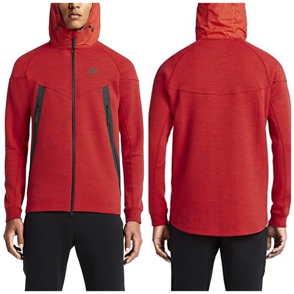 Nike Other - Nike Tech Fleece Bounded Windrunner Red Jacket M